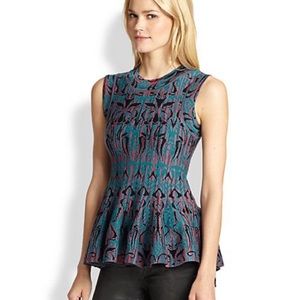 Missoni fleur de lis peplum top